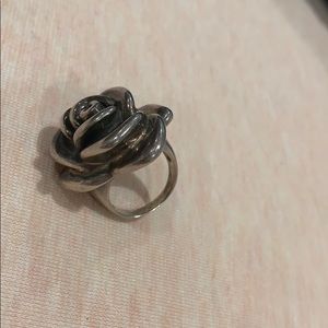 Sterling silver rose ring